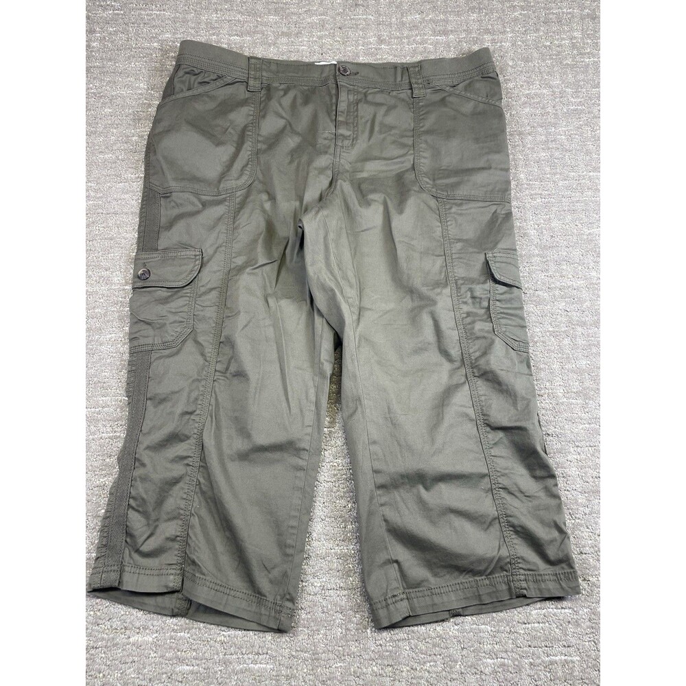 DA-SH Green Cargo Capri Pants 1X Women’s